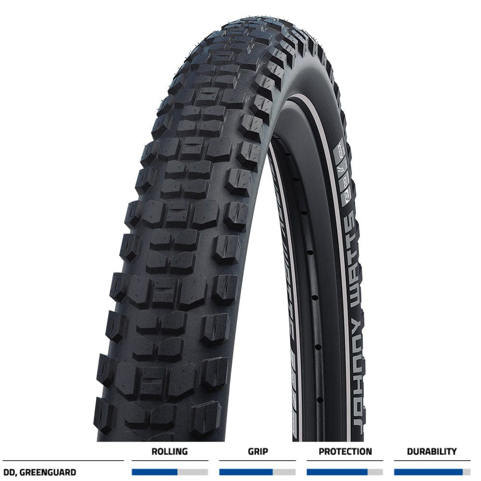 Schwalbe MTB Tyres 27.5x2.80 / Black Schwalbe Johnny Watts DD Perf GreenGuard