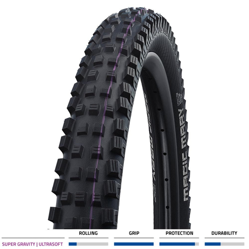 Schwalbe MTB Tyres 29x2.4 Fold / Black Schwalbe Magic Mary Evo S/Gravity U-Soft TLE