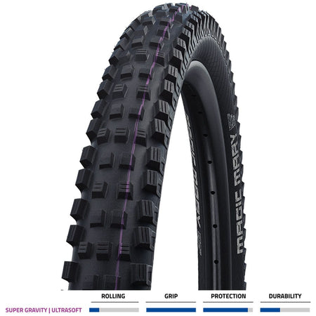 Schwalbe MTB Tyres 27.5x2.40 / Black Schwalbe Magic Mary SuperG U-Soft Fold