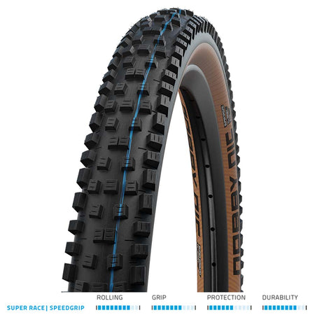 Schwalbe MTB Tyres 29x2.25 Fold / Black Schwalbe Nobby Nic S/Race SpGrip TLE